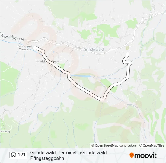 121 Bus Line Map