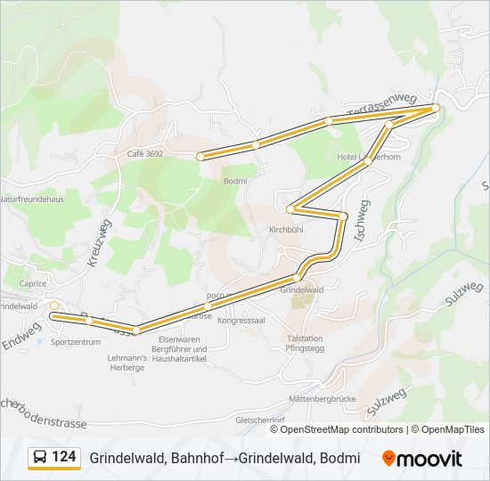 124 Bus Line Map