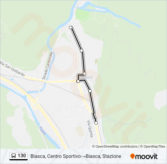 130 Bus Line Map