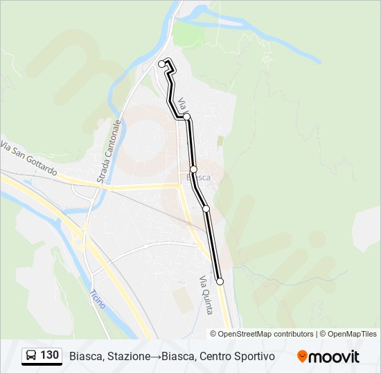 130 Bus Line Map
