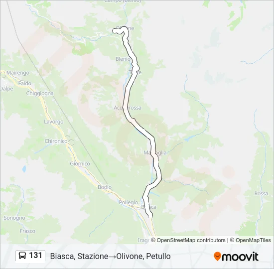 131 Bus Line Map