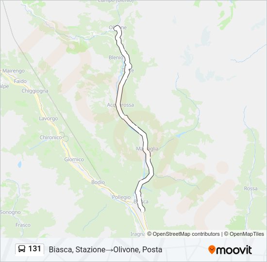 131 Bus Line Map