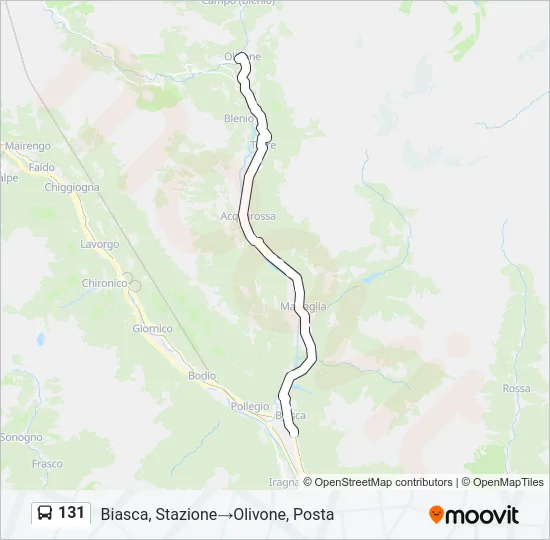 131 Bus Line Map
