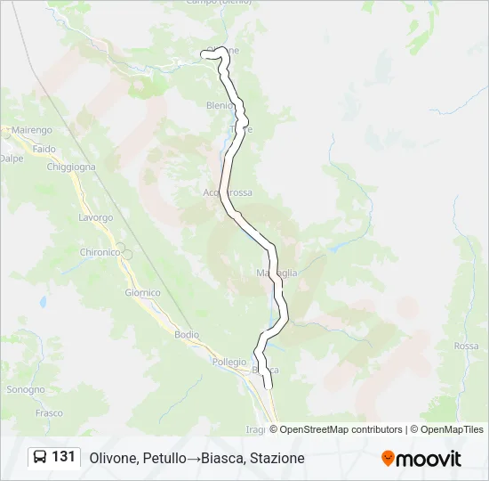 131 Bus Line Map