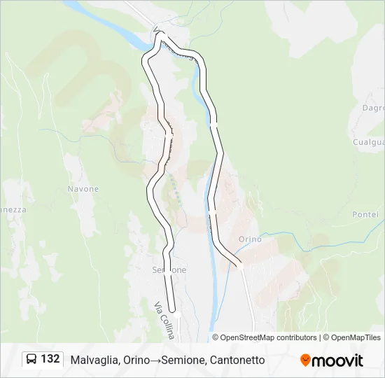 132 Bus Line Map