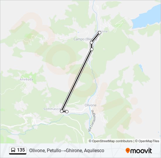 135 Bus Line Map