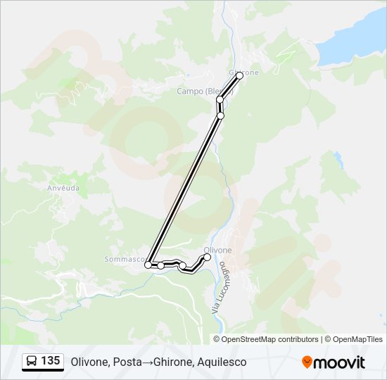 135 Bus Line Map