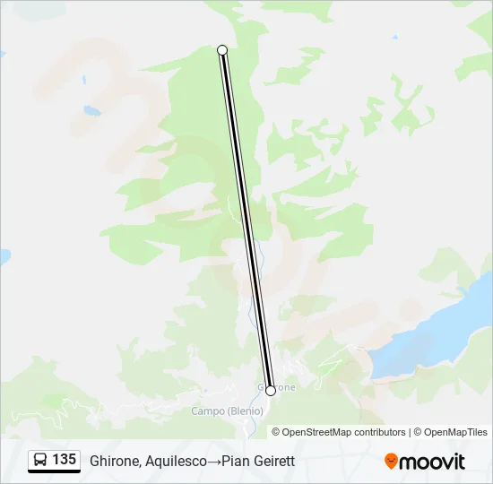 135 Bus Line Map