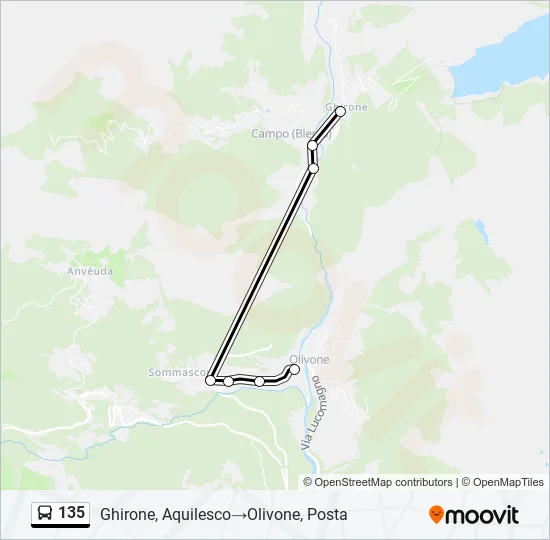 135 Bus Line Map