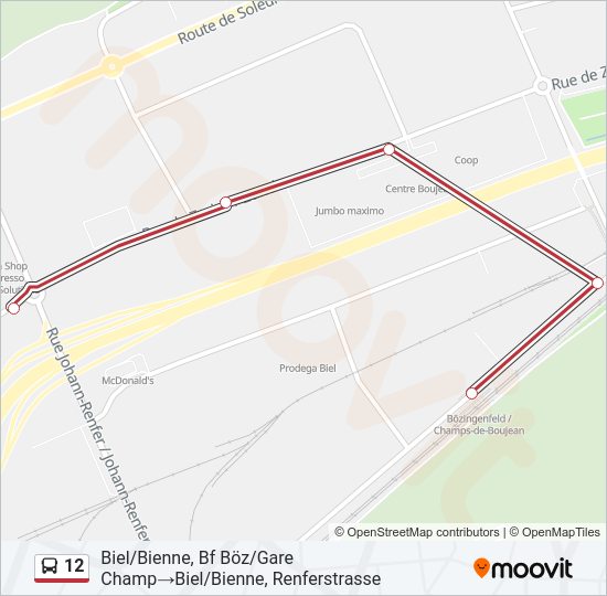 12 Bus Line Map