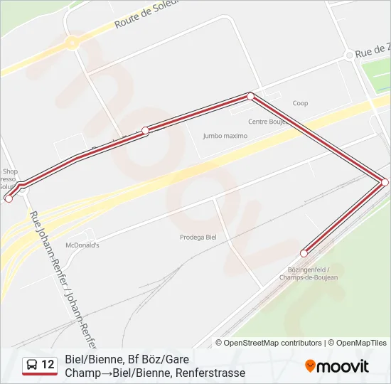 12 Bus Line Map