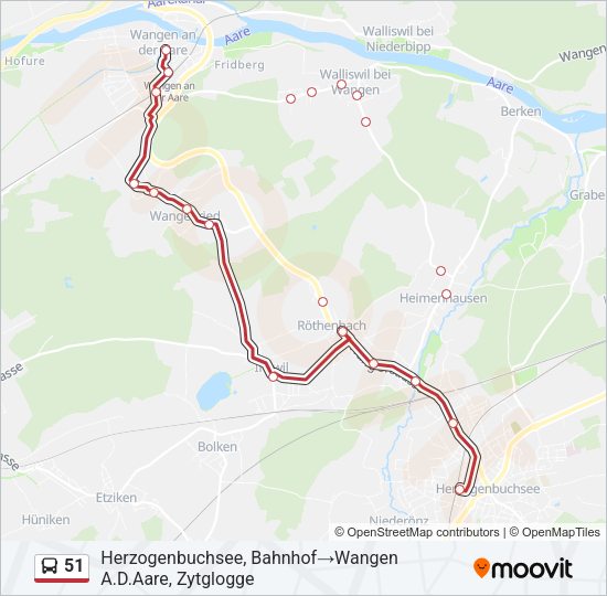 51 Bus Line Map