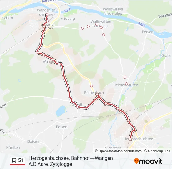 51 Bus Line Map