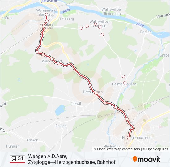 51 Bus Line Map