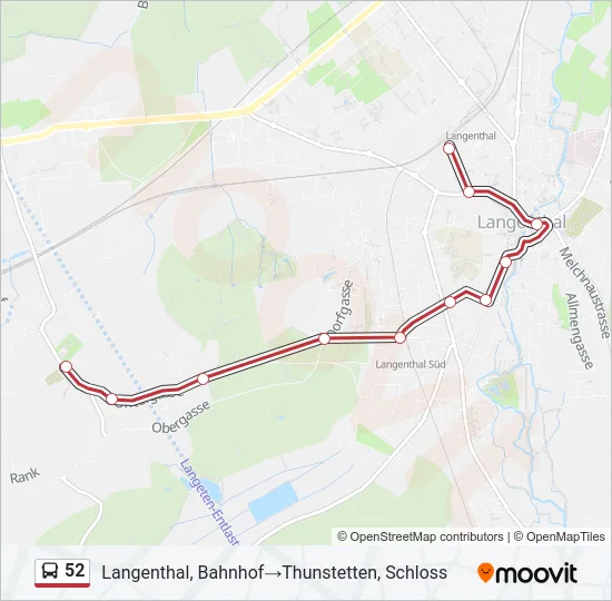52 Bus Line Map