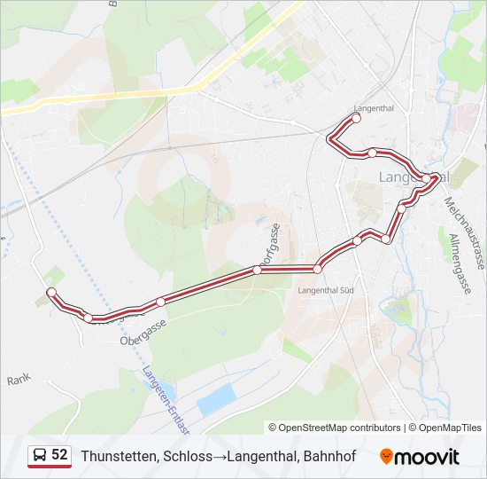 52 Bus Line Map