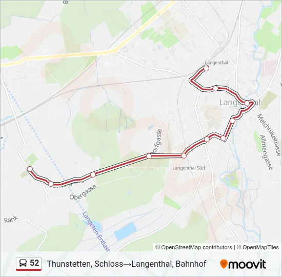 52 Bus Line Map