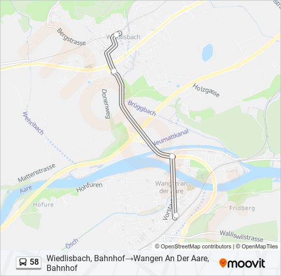 58 Bus Line Map