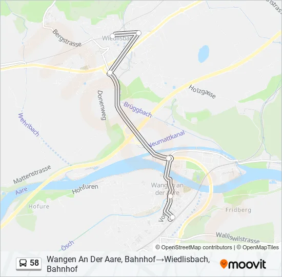 58 Bus Line Map