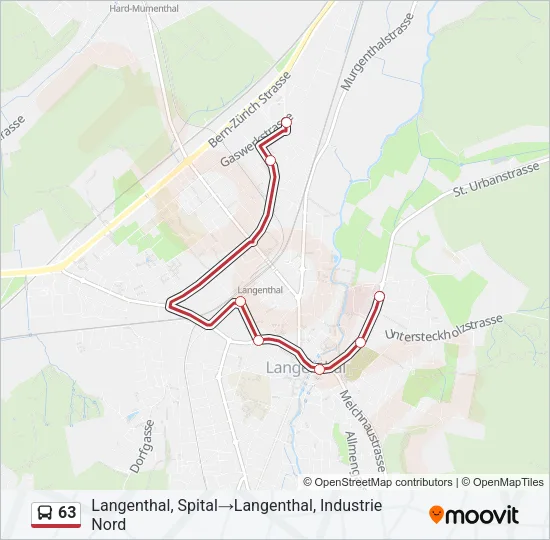 63 Bus Line Map