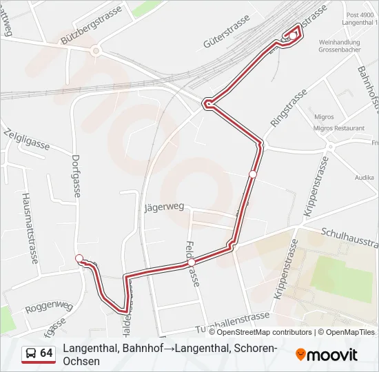 64 Bus Line Map