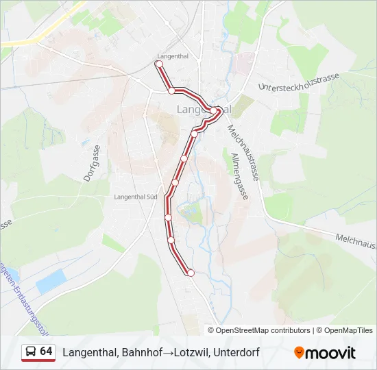 64 Bus Line Map