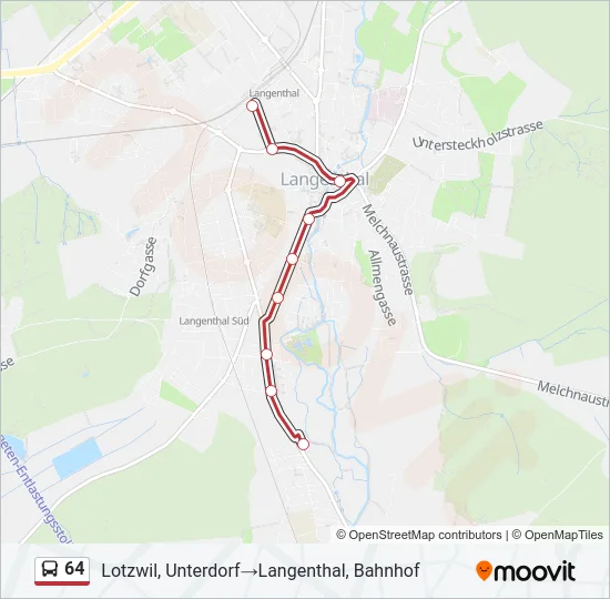 64 Bus Line Map