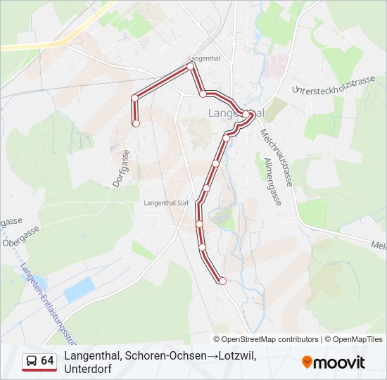 64 Bus Line Map