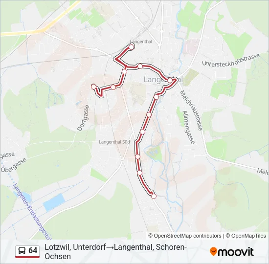 64 Bus Line Map