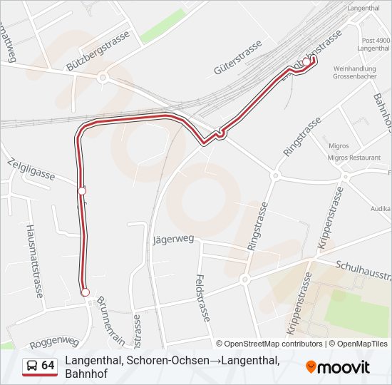 64 Bus Line Map