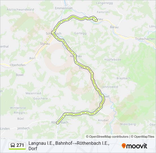 271 Bus Line Map