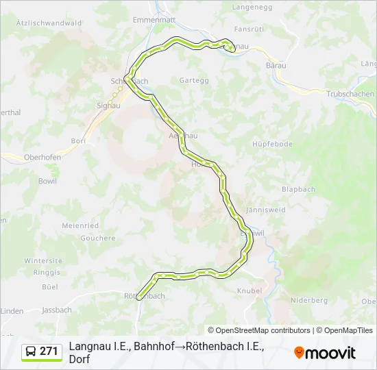271 Bus Line Map