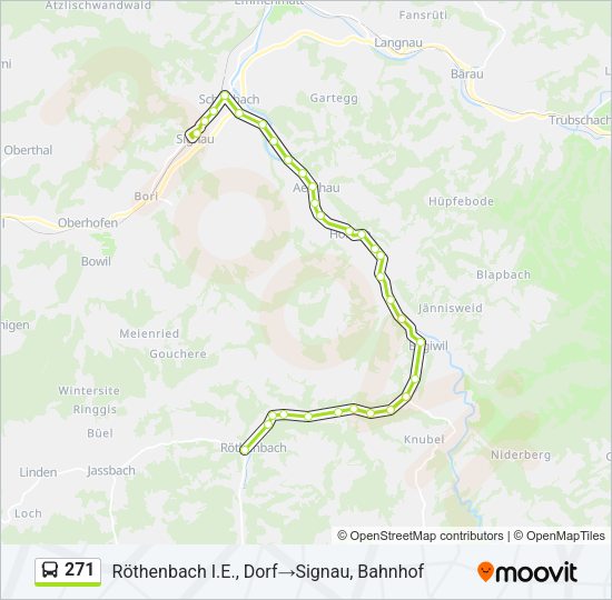 271 Bus Line Map