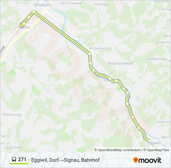271 Bus Line Map