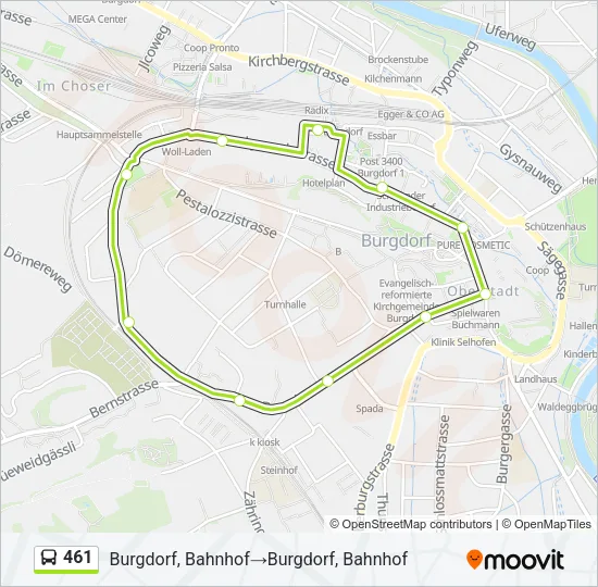 461 Bus Line Map