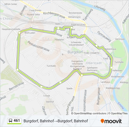 461 Bus Line Map