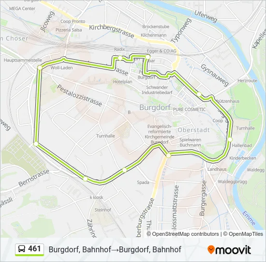 461 Bus Line Map
