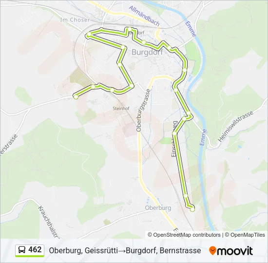 462 Bus Line Map