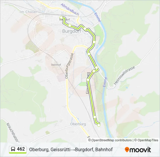 462 Bus Line Map