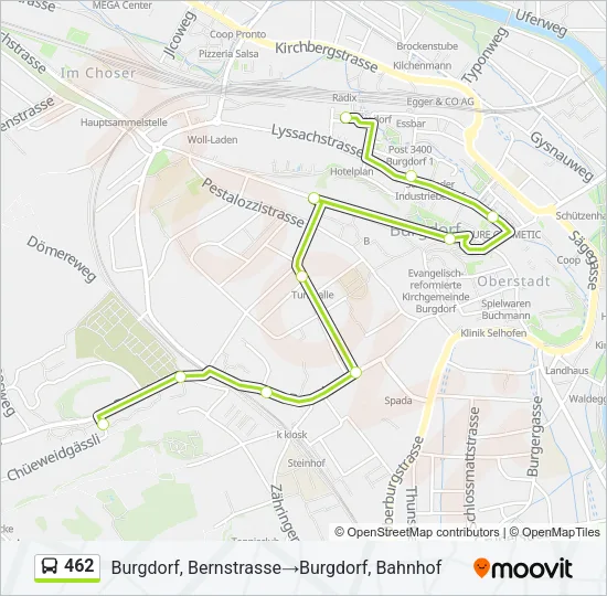 462 Bus Line Map