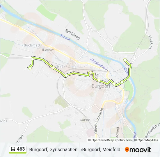 463 Bus Line Map