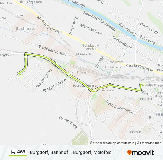463 Bus Line Map