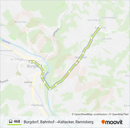 468 Bus Line Map