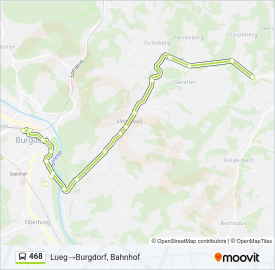468 Bus Line Map