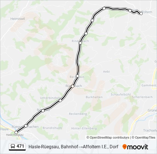 471 Bus Line Map