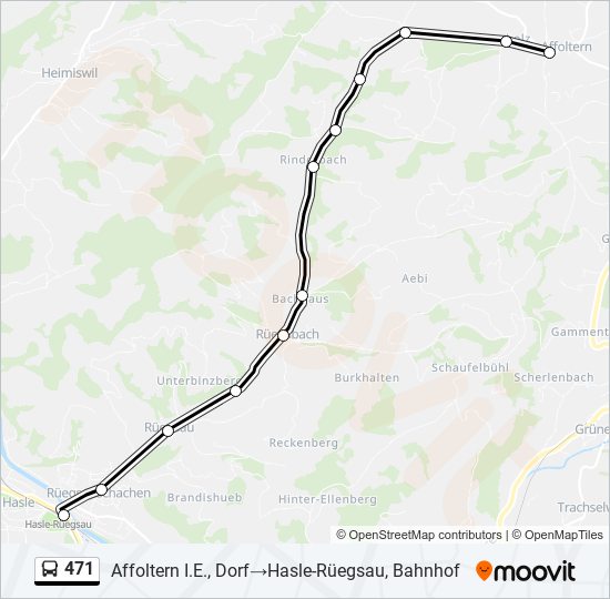 471 Bus Line Map