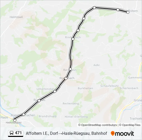 471 Bus Line Map
