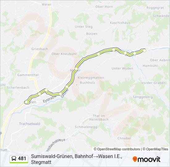 481 Bus Line Map