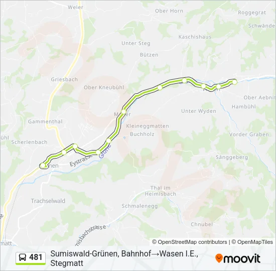 481 Bus Line Map
