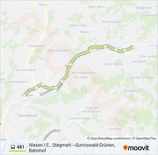 481 Bus Line Map